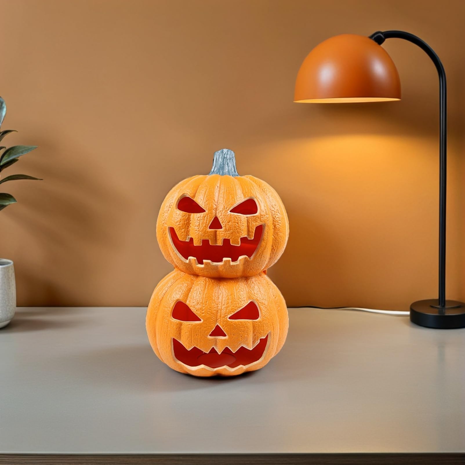 Amazon.co.jp: Amosfun ハロウィン 飾り かぼちゃ ライト ランタン